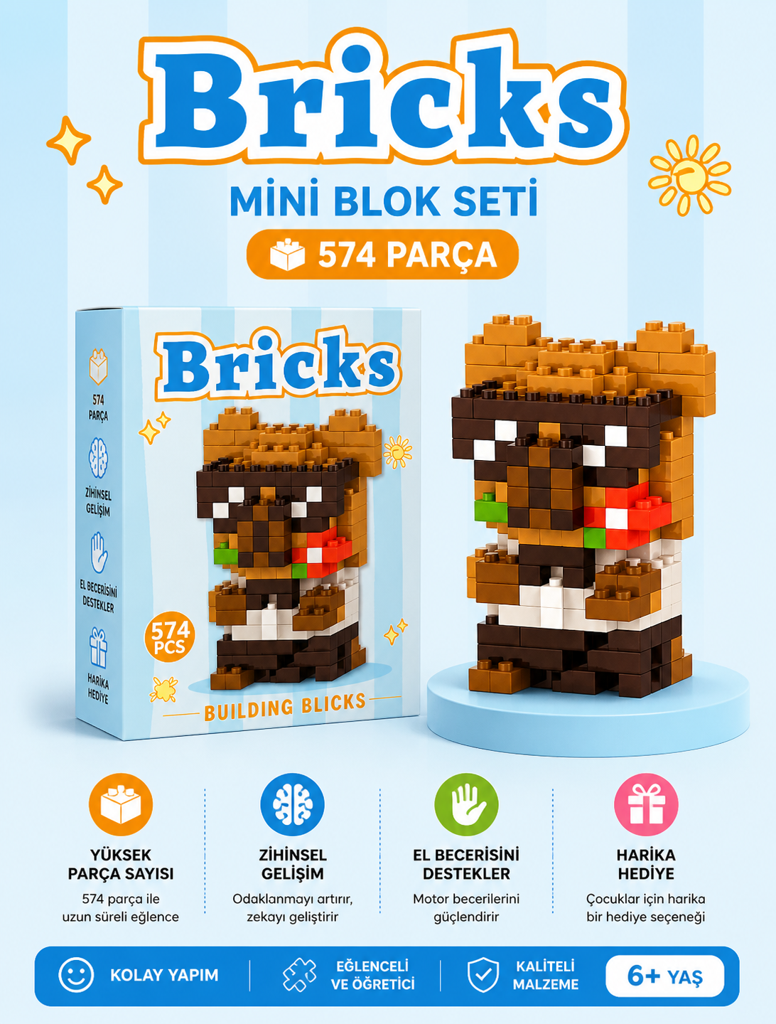 Ayıcık Desenli LEGO