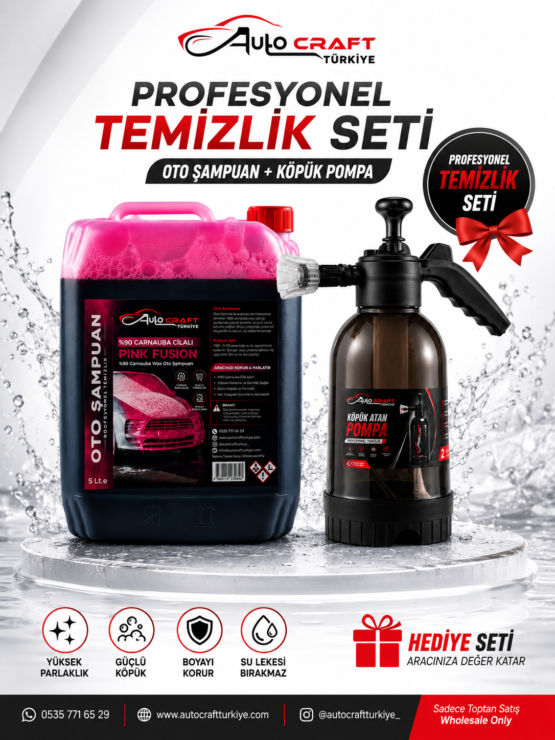 Auto Craft Turkey Pembe şampuan